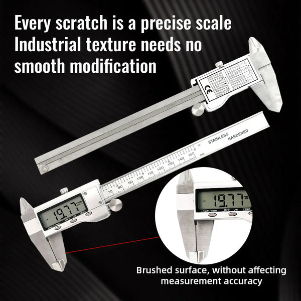 Stainless Steel Digital Caliper with Large LCD Display
