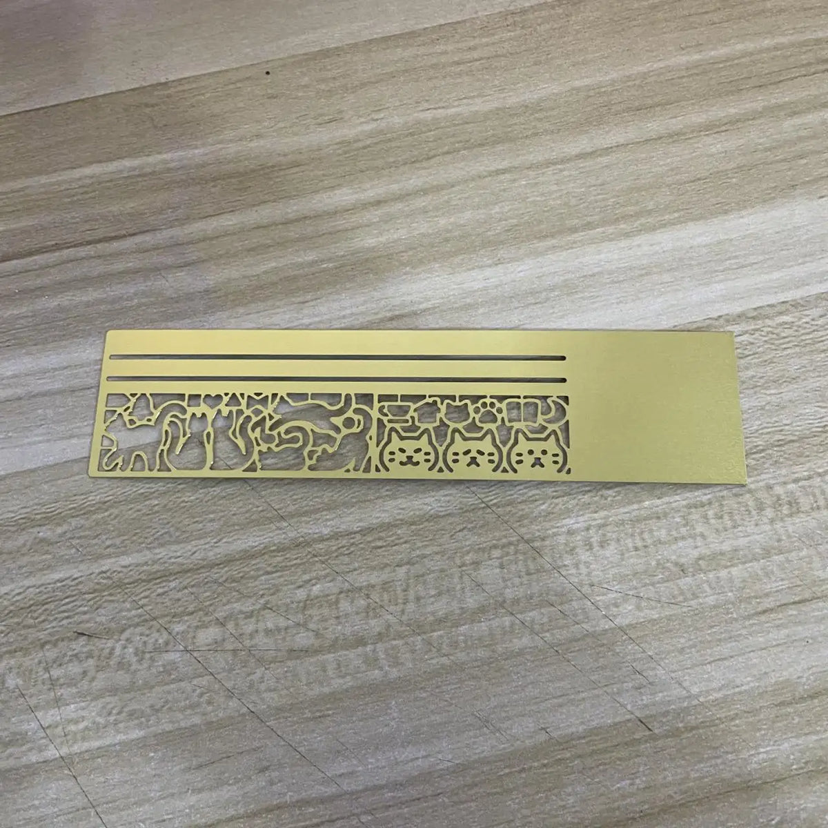 Kawaii Cat Design Metal Ruler and Bookmark