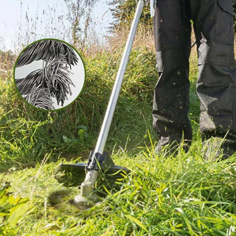 6-Inch Steel Wire Trimmer Head for Grass and Moss Removal