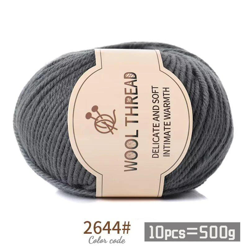 Combed Alpaca Blend Yarn for Hand Knitting – 10-Pack Wool Balls