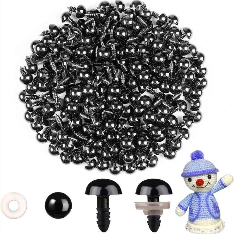 Plastic Safety Eyes for Amigurumi, Dolls & Plush Toys (Multiple Sizes)