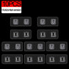 Ten pieces of transparent adhesive wall hooks in a horizontal version for non-drill space saving.