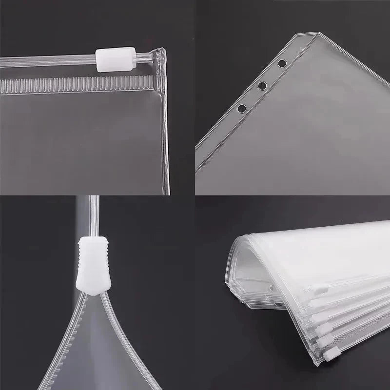A6 Waterproof Zipper Pouch Set for Binder Organizers