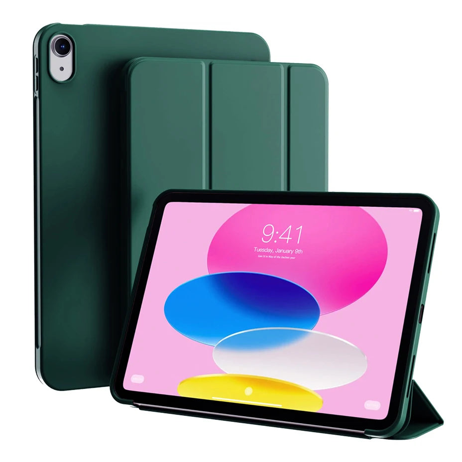 Premium Faux Leather iPad Case with Magnetic Smart Cover and Stand
