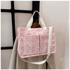 Strawberry Bowknot Canvas Tote Bag