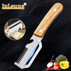 Stainless Steel Vegetable Peeler with Wooden Handle