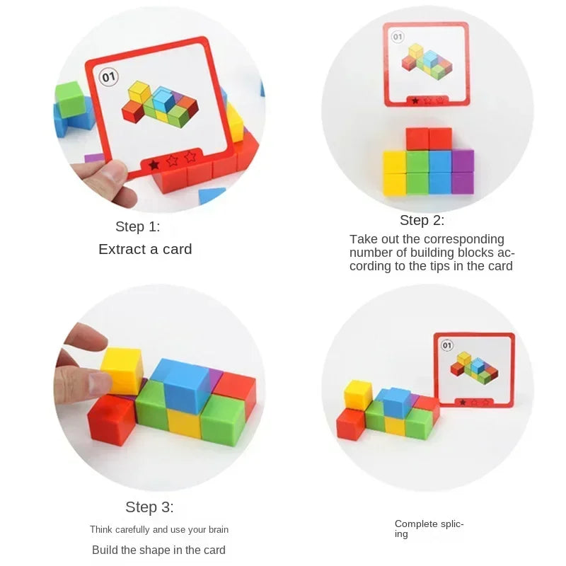 Montessori Rainbow Stacking Blocks for Kids | Spatial Thinking & Math Learning Toy