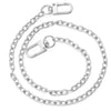 Silver adjustable metal chain link shoulder strap for bags