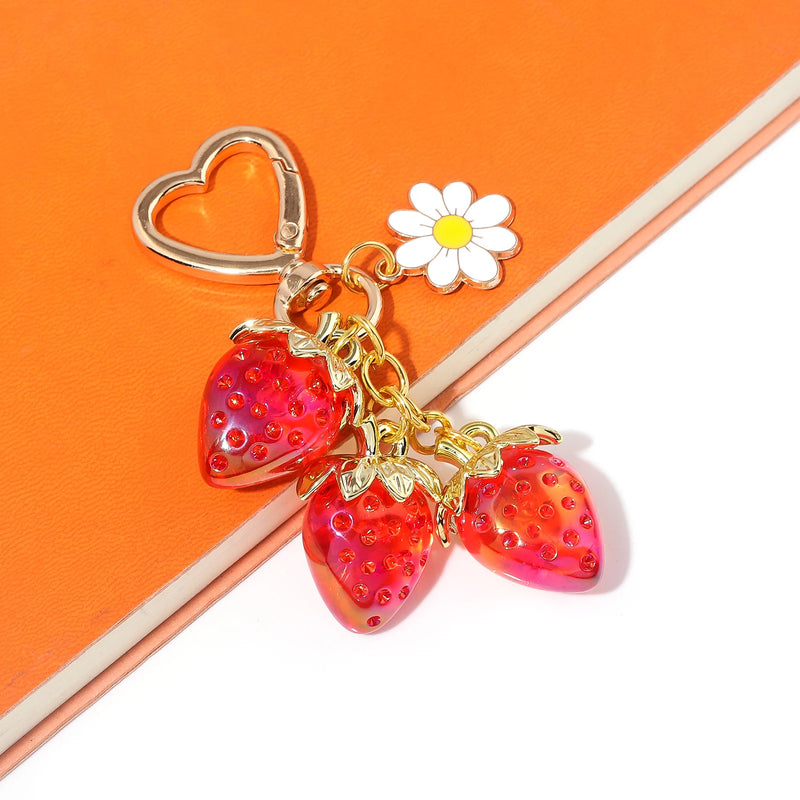 Strawberry Charm Keychain