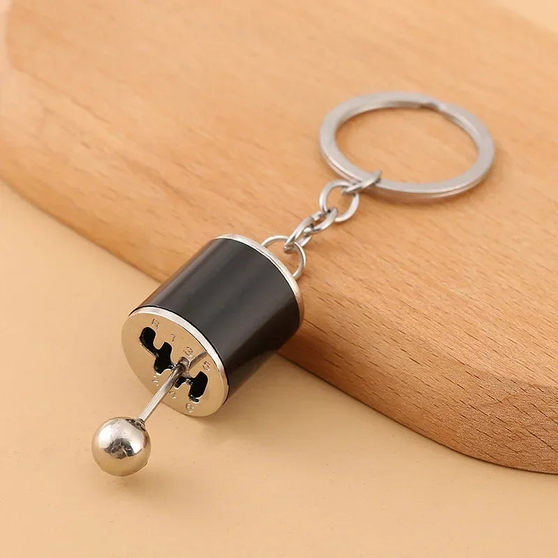 Gearbox Keychain with Turbo Hub and Brake Disc Pendant
