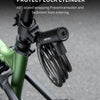 Heavy-Duty Cable Bike Lock with Mounting Bracket and 2 Keys