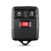Black replacement remote key fob with three buttons for vehicle access.