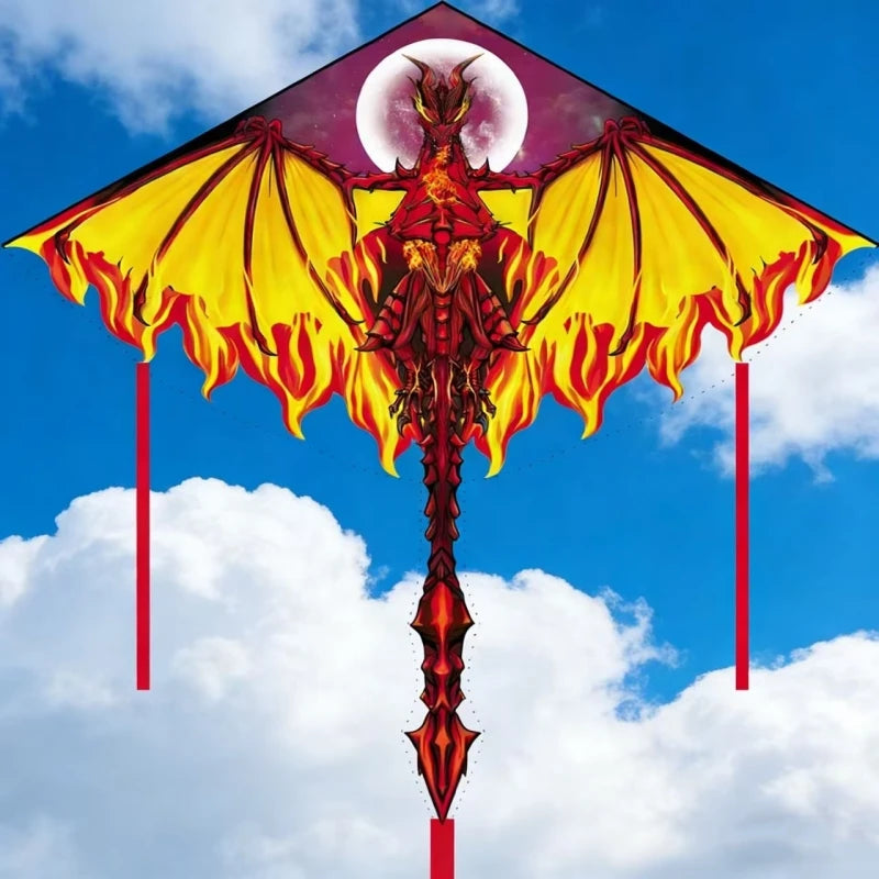 Vibrant 140cm Dragon Kite for Adults with 100m Line