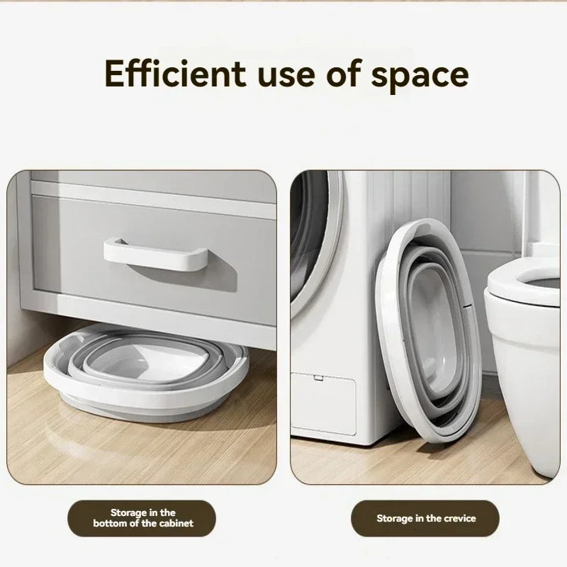 Foldable Water Bucket with Carry Handle for Camping and Home