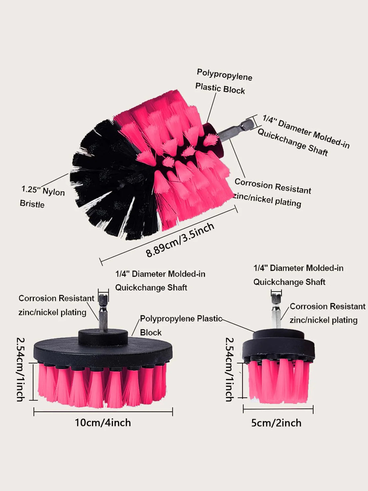 Rotary Drill Brush Cleaning Kit for Deep Scrubbing