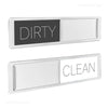 Two rectangular magnetic signs labeled DIRTY and CLEAN for use on dishwashers or refrigerators