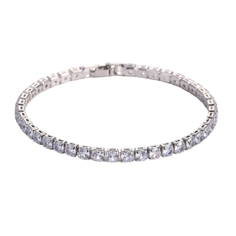 Iced-Out Cubic Zirconia Tennis Bracelet