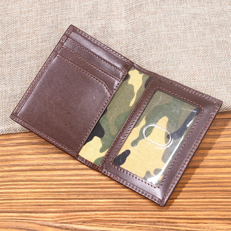 Vintage Slim Leather Card Holder Wallet for Men