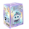 A box for an interactive AI plush robot with LED eyes and voice control featuring a purple and teal-colored character.