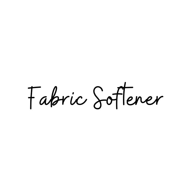 A black handwritten text that reads Fabric Softener