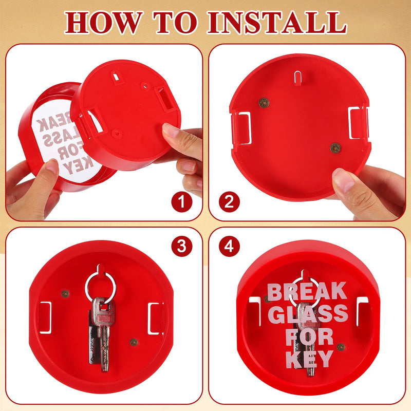 Emergency Glass-Break Key Lock Box