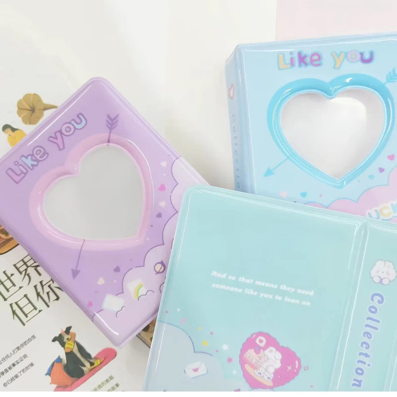 Heart-Shaped Mini Photo Album for K-pop Photocards