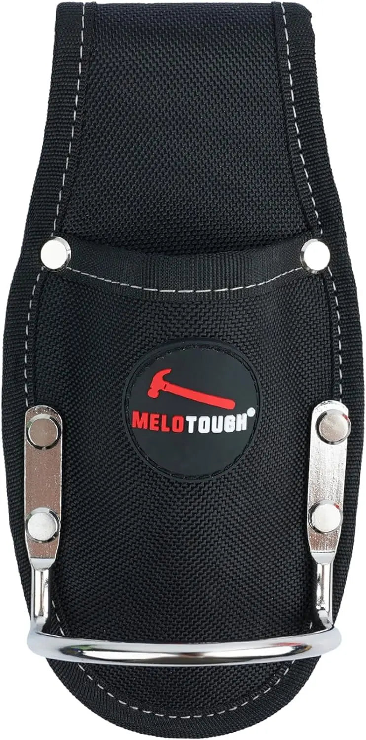 Black heavy-duty plier holster with a hammer loop for work belts