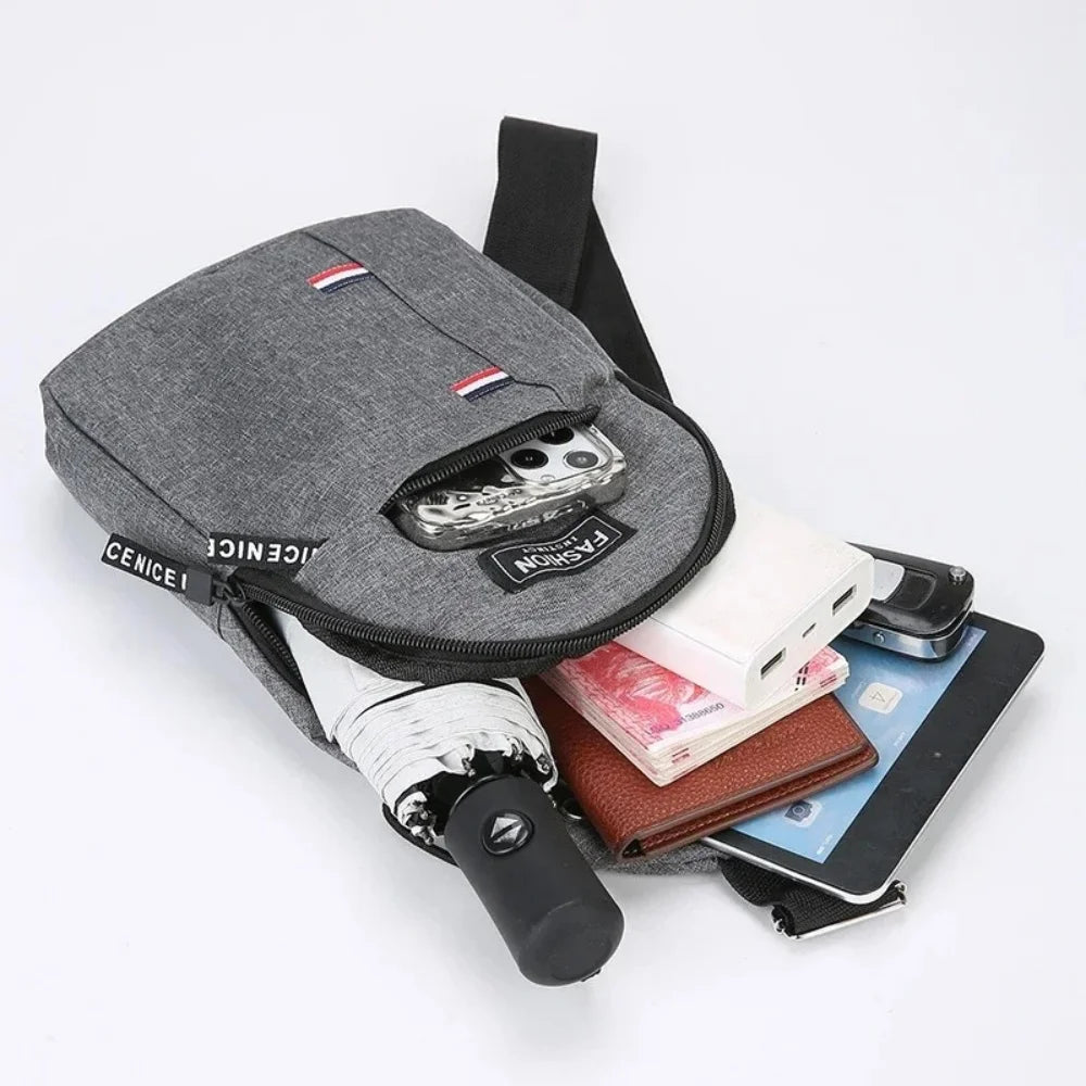 Men's Waterproof Canvas Waist Pack with Adjustable Strap