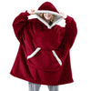 Oversized Flannel & Sherpa Blanket Hoodie