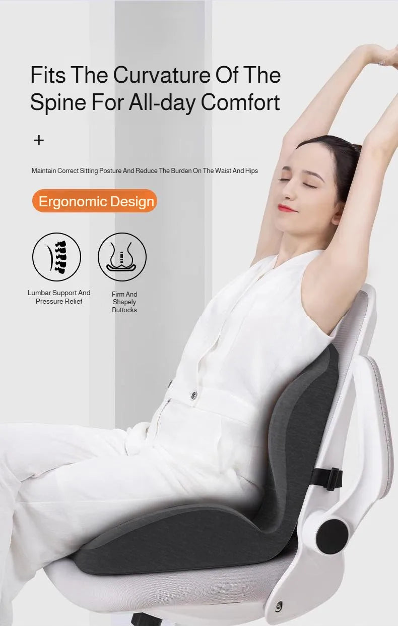 Ergonomic Shell Seat Cushion and Backrest Set
