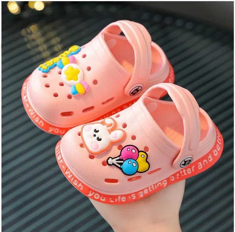 Kids' Quick-Dry Garden Clogs with Cartoon Design