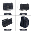 Women's Snake Print PU Leather Crossbody Bag with Chain Strap