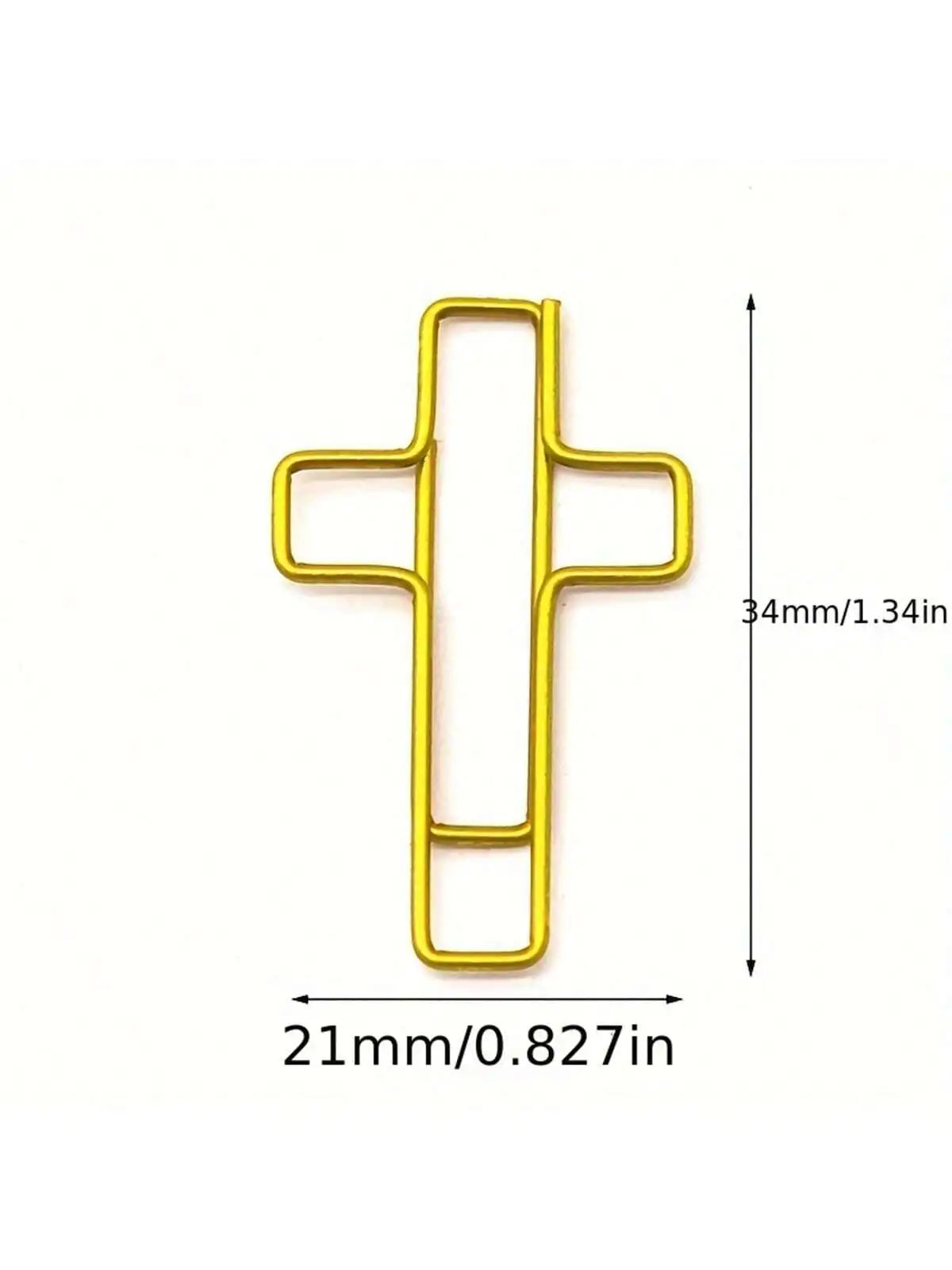 Cross-Shaped Metal Paper Clips for Crafts & Journaling