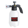 A white 2L hand pump foam sprayer with a black handle and nozzle for car or garden use.
