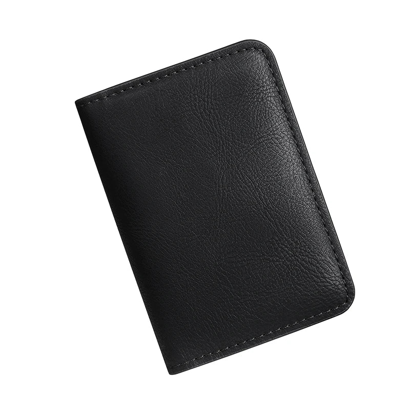 Slim RFID-Blocking Leather Front Pocket Wallet