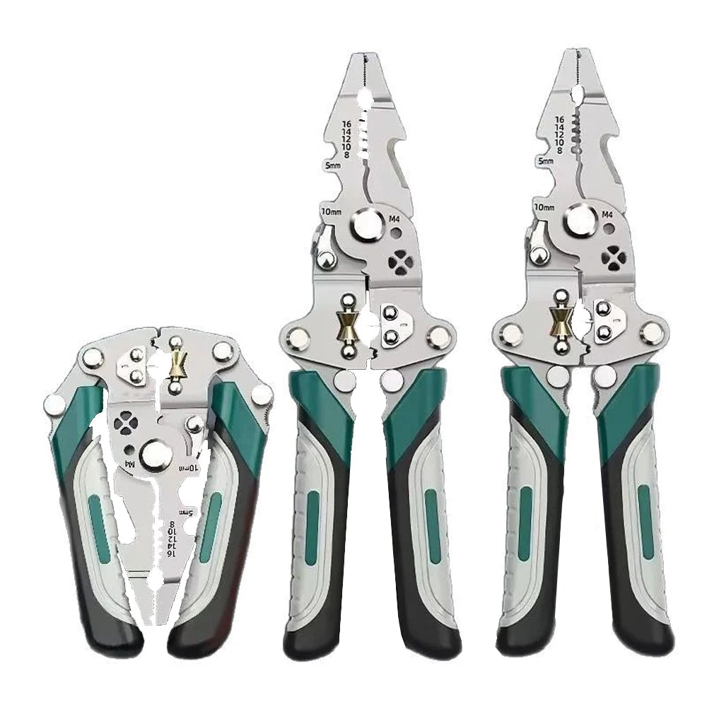 Folding Multifunctional Wire Stripper Pliers with Crimping Tool