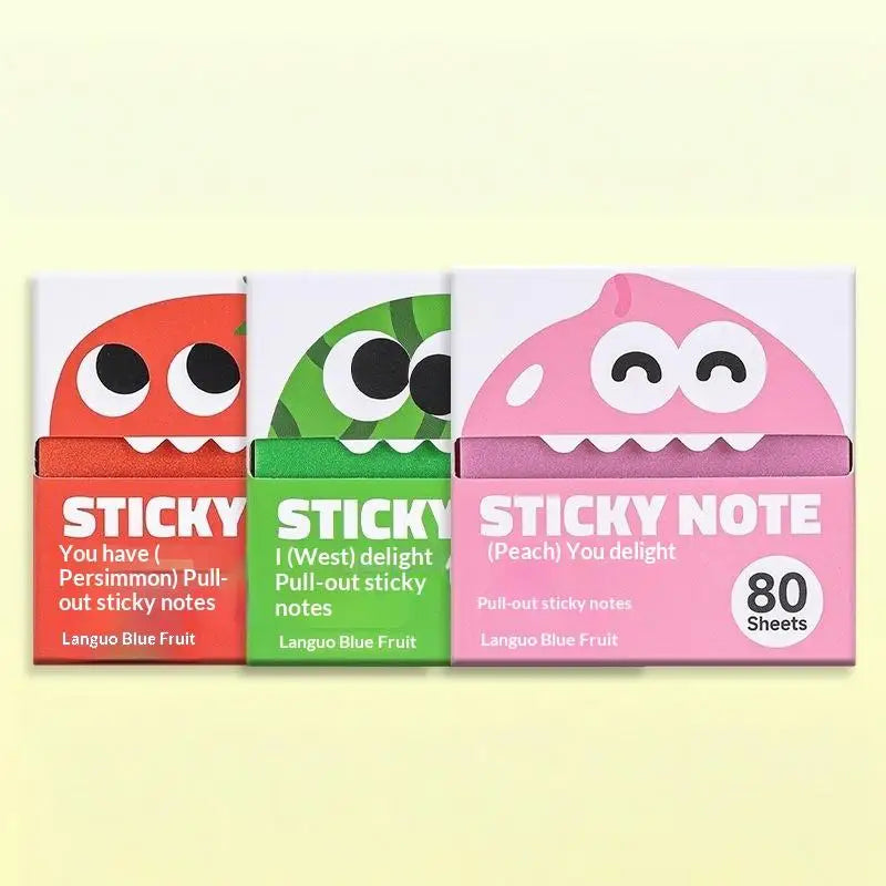 Pearlescent Self-Adhesive Memo Pads with Pull-Out Design