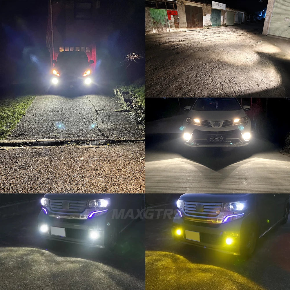 Dual-Color LED Headlight Bulbs with Fog Light Mode