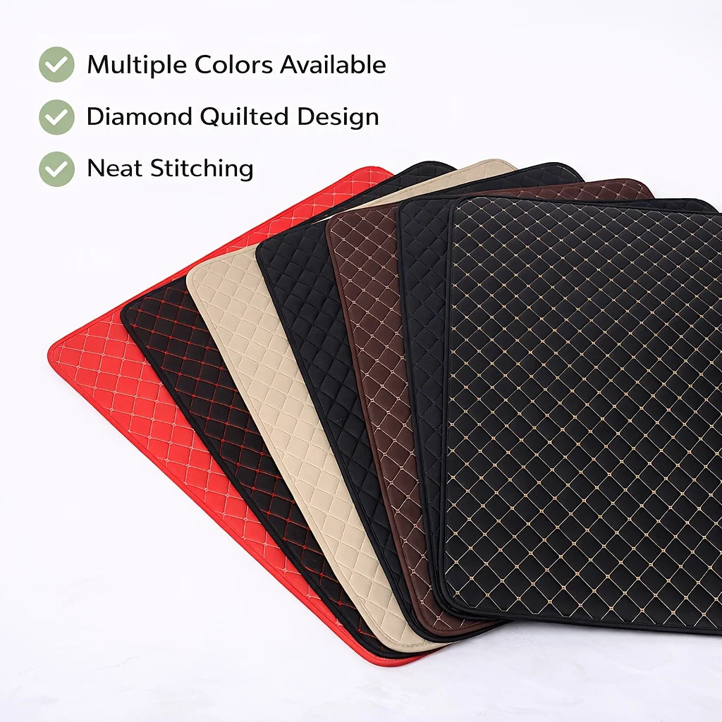 PU Leather Rhombus Pattern Car Trunk Mat