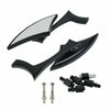 Black universal motorcycle side mirror set with mounting hardware