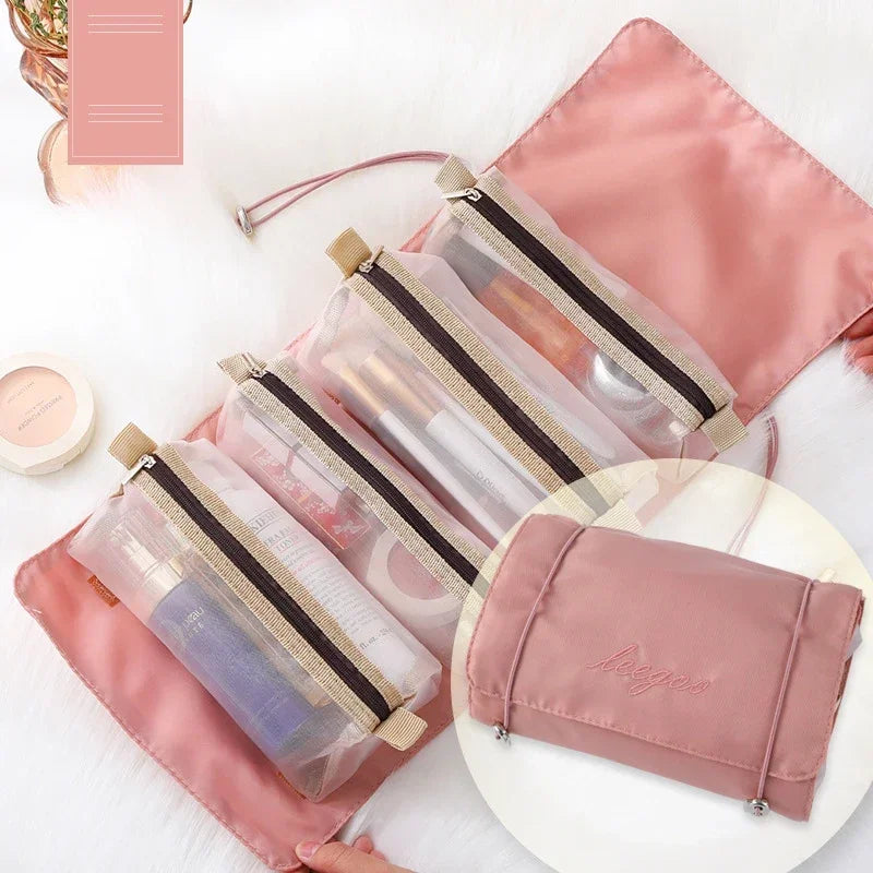 Foldable 4-in-1 Travel Makeup & Toiletry Bag