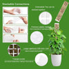Stackable connections and triangle buckle features of a durable plastic plant moss pole for climbing indoor plants