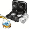 Skull and Diamond Silicone Ice Cube Mold Tray with Lid