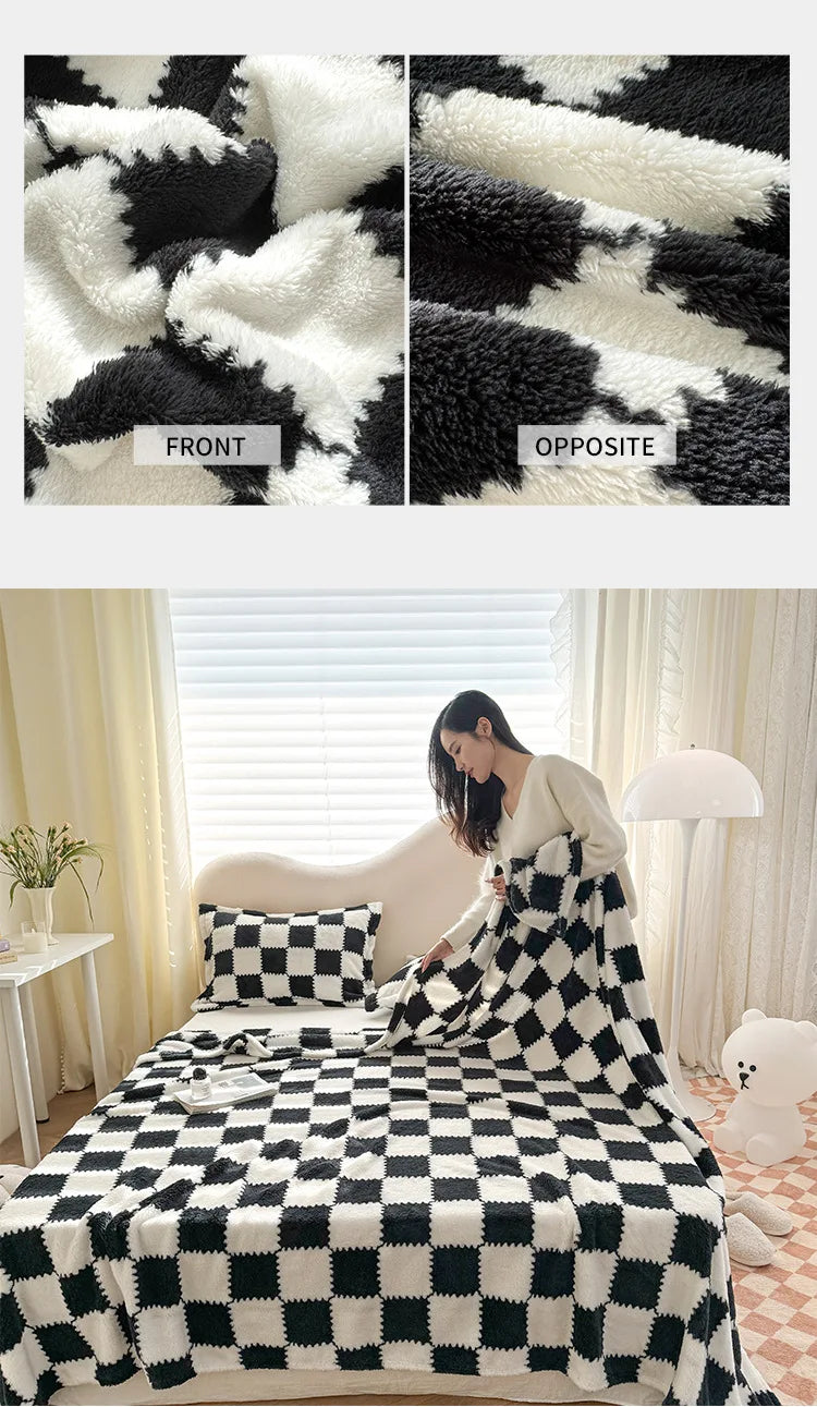 Panda Flannel Throw Blanket - Soft Plush Cover for Couch, Bed & Travel