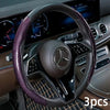 Carbon Fiber Style Microfiber Leather Steering Wheel Cover