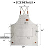 Durable Canvas Kitchen Apron with Pockets