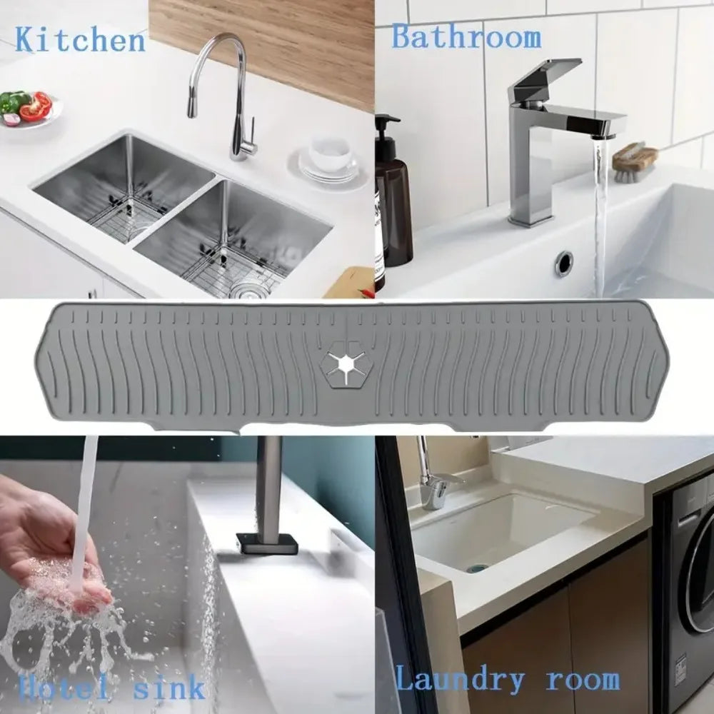 Silicone Kitchen Sink Splash Guard & Drainage Mat