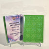A clear plastic bag contains a pack of 60 holographic heart-shaped art sleeves for trading cards.