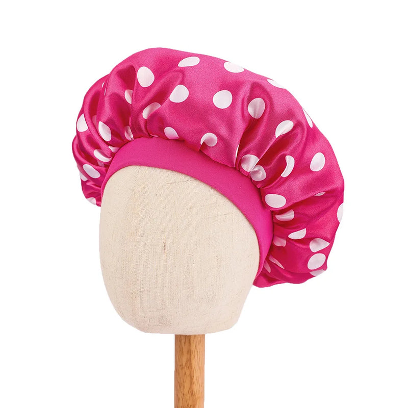 Butterfly Print Satin Sleep Cap for Kids
