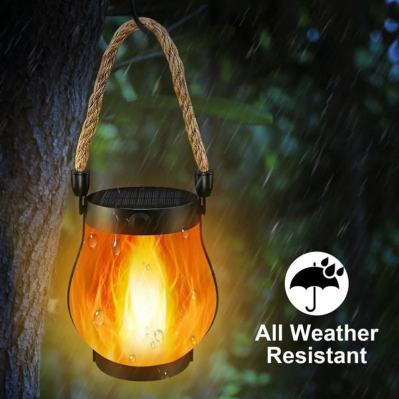 Solar-Powered Flame Lantern